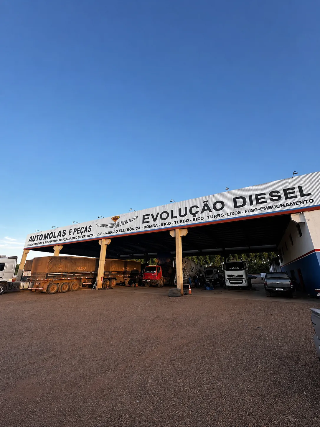 Fachada atual da oficina Evolução Diesel